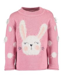 BLue Seven Cutti Little One  gebreide trui in oudroze